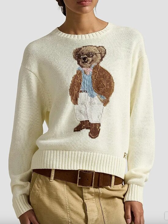 Polo Ralph Lauren Sweaters - Polo Ralph Lauren Traveler Bear Cotton Sweater Size M